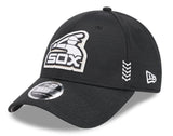 Men's Chicago White Sox New Era Black & White 2024 Clubhouse 9FORTY Adjustable Hat - Pro Jersey Sports