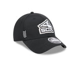 Men's Chicago White Sox New Era Black & White 2024 Clubhouse 9FORTY Adjustable Hat - Pro Jersey Sports