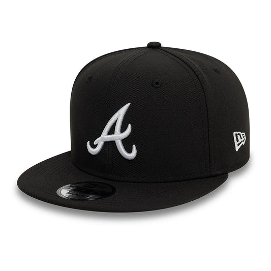 Atlanta Braves New Era Black Chain Stitch 9FIFTY Snapback Adjustable Hat