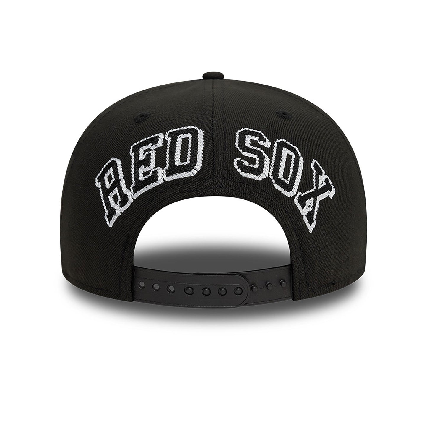 Boston Red Sox New Era Black Chain Stitch 9FIFTY Snapback Adjustable Hat