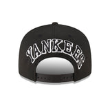 New York Yankees New Era Black Chain Stitch 9FIFTY Snapback Adjustable Hat - Pro Jersey Sports