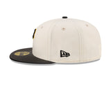 Pittsburgh Pirates Cream/Black Leather Visor New Era 59FIFTY Fitted Hat - Pro Jersey Sports