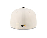 Pittsburgh Pirates Cream/Black Leather Visor New Era 59FIFTY Fitted Hat - Pro Jersey Sports