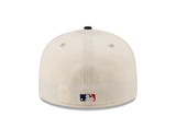 Los Angeles Dodgers Cream/Black Leather Visor New Era 59FIFTY Fitted Hat - Pro Jersey Sports