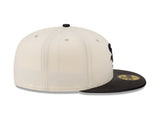 Chicago White Sox Cream/Black Leather Visor New Era 59FIFTY Fitted Hat - Pro Jersey Sports