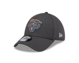 Men's Chicago Bears New Era 2024 NFL Draft Graphite 39THIRTY Flex Fit Hat - Pro Jersey Sports