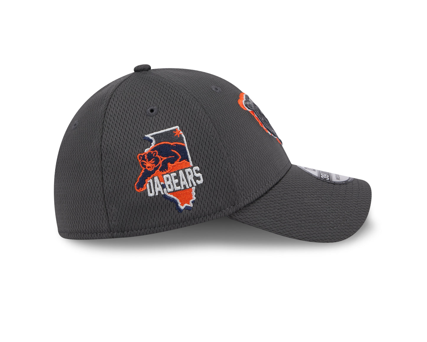 Men's Chicago Bears New Era 2024 NFL Draft Graphite 39THIRTY Flex Fit Hat
