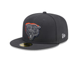 Men's Chicago Bears New Era Graphite 2024 On Stage NFL Draft 59FIFTY Fitted Hat - Pro Jersey Sports