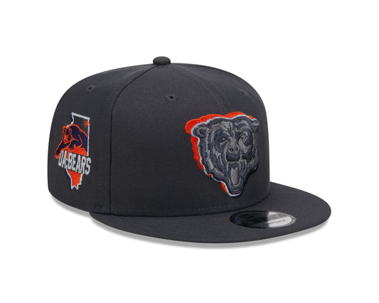 Men's Chicago Bears New Era Graphite 2024 NFL Draft 9FIFTY Snapback Hat