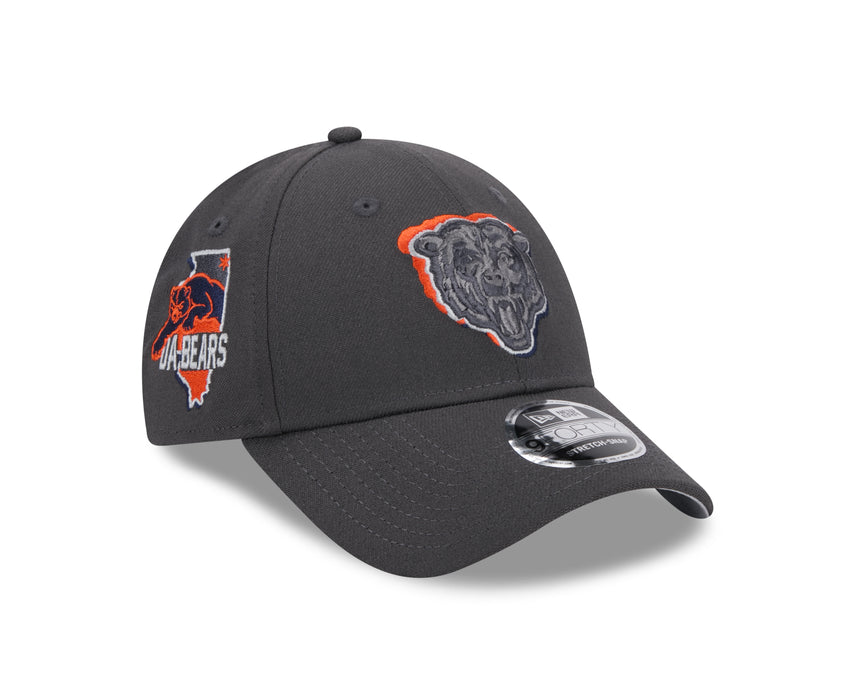Men's Chicago Bears New Era Graphite 2024 NFL Draft 9FORTY Adjustable Hat - Pro Jersey Sports