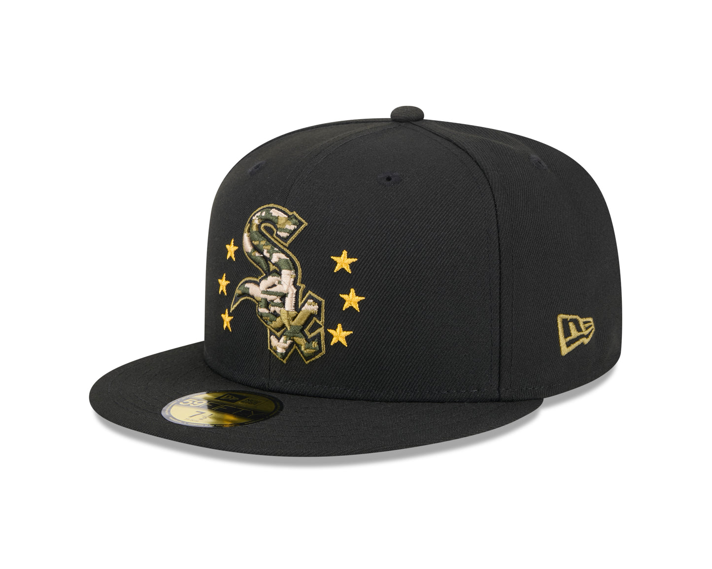 Chicago White Sox New Era 2024 MLB Armed Forces Day On-Field Black 59FIFTY Fitted Hat