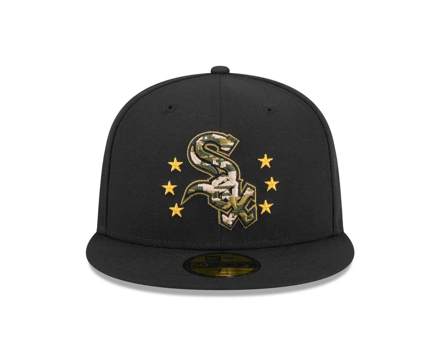 Chicago White Sox New Era 2024 MLB Armed Forces Day On-Field Black 59FIFTY Fitted Hat