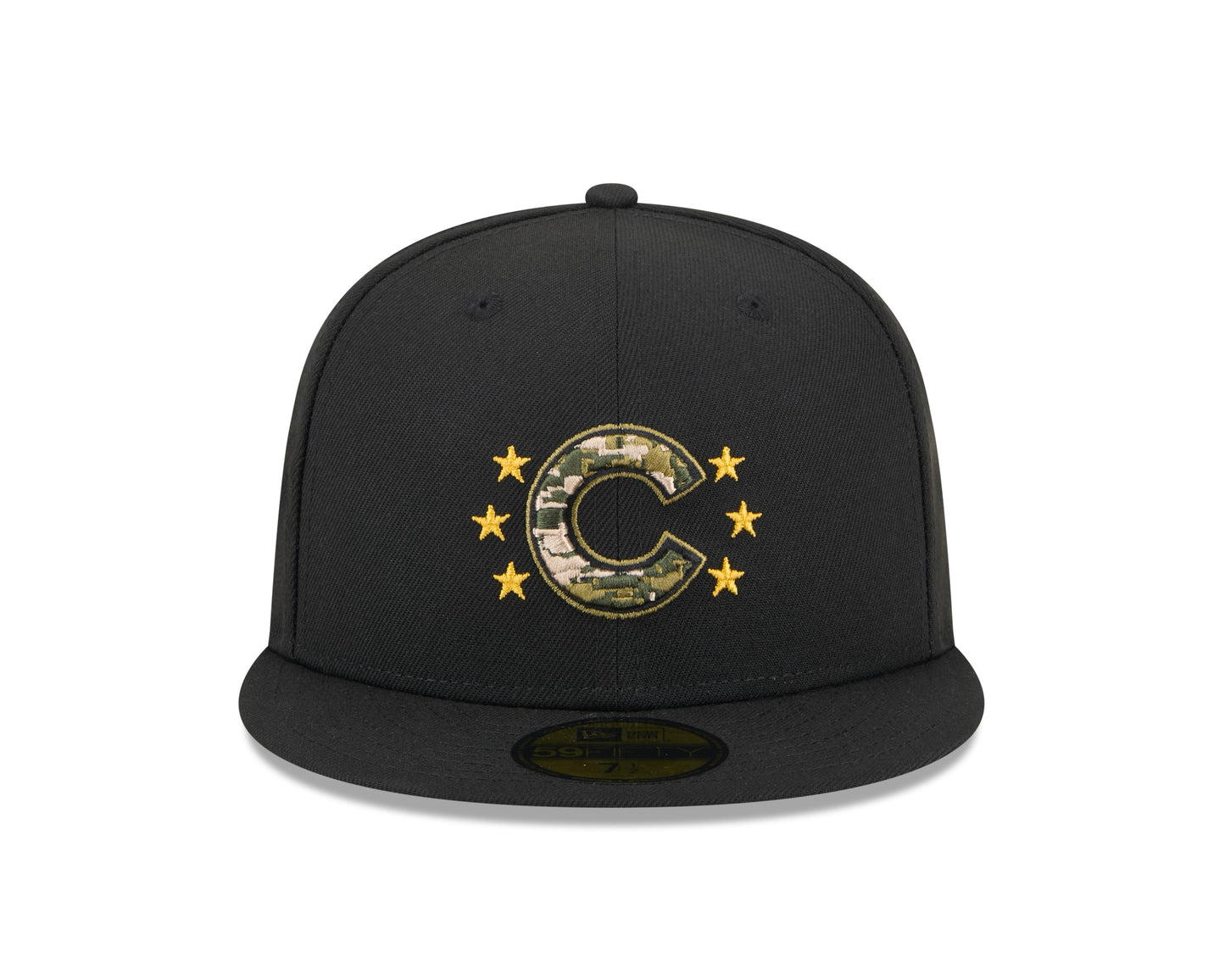 Chicago Cubs New Era 2024 MLB Armed Forces Day On-Field Black 59FIFTY Fitted Hat