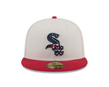 Chicago White Sox 2024 4th of July Stone/Red On Field New Era 59FIFTY Fitted Hat - Pro Jersey Sports