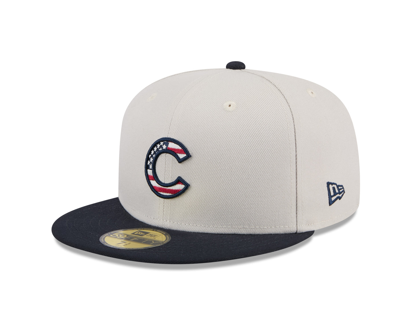 Chicago Cubs 2024 4th of July Stone/Navy On Field New Era 59FIFTY Fitted Hat
