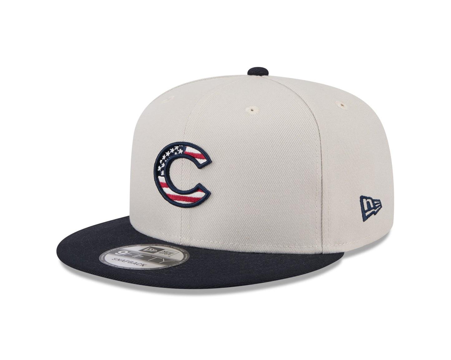 Chicago Cubs 4th of July 2024 Stone/Navy 9FIFTY Snapback Hat