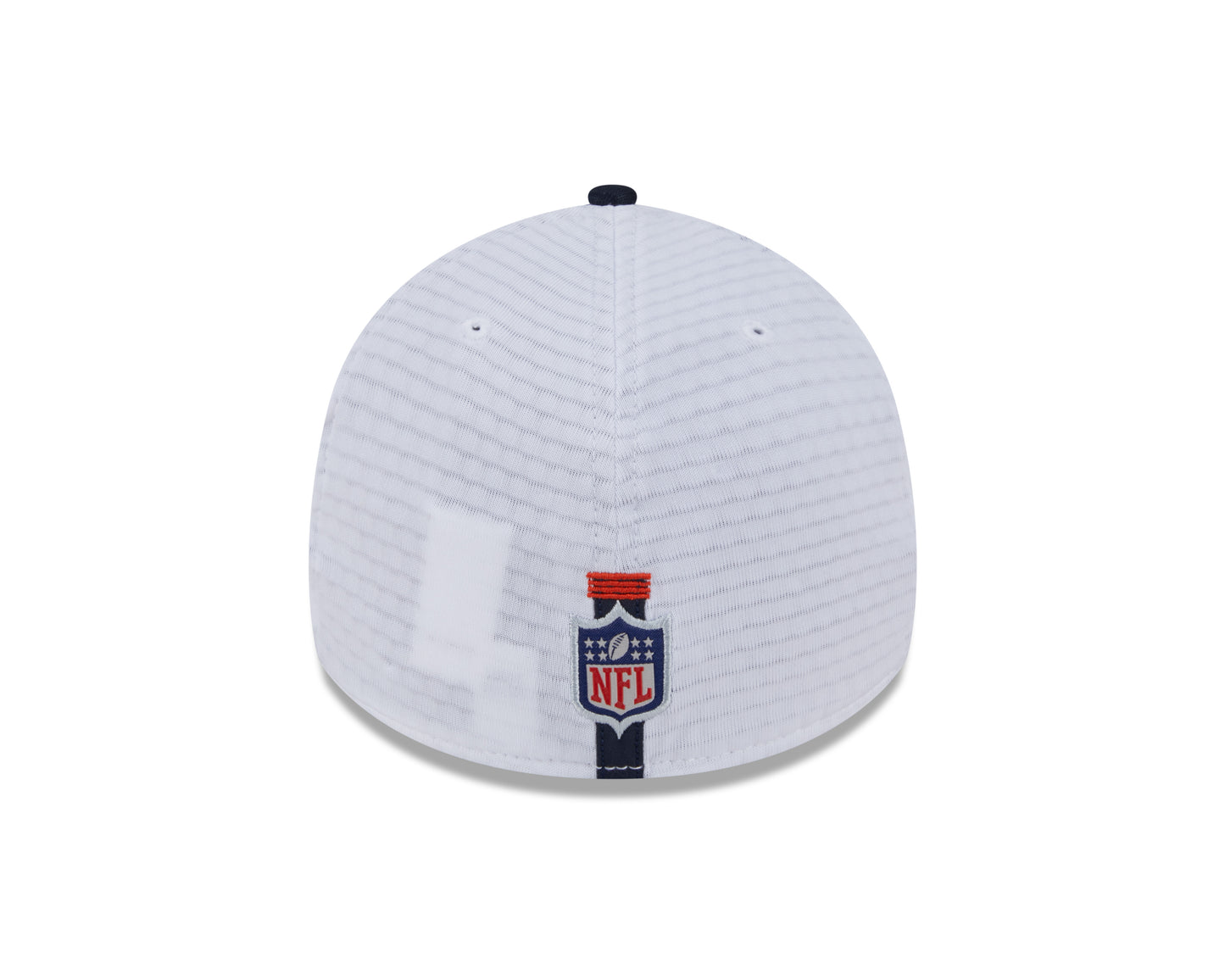 Chicago Bears New Era 2024 NFL Training Camp B Logo White/Navy 39THIRTY Flex Hat