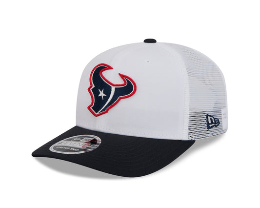 Men's Houston Texans New Era White/Navy 2024 NFL Training Camp 9SEVENTY Trucker Hat