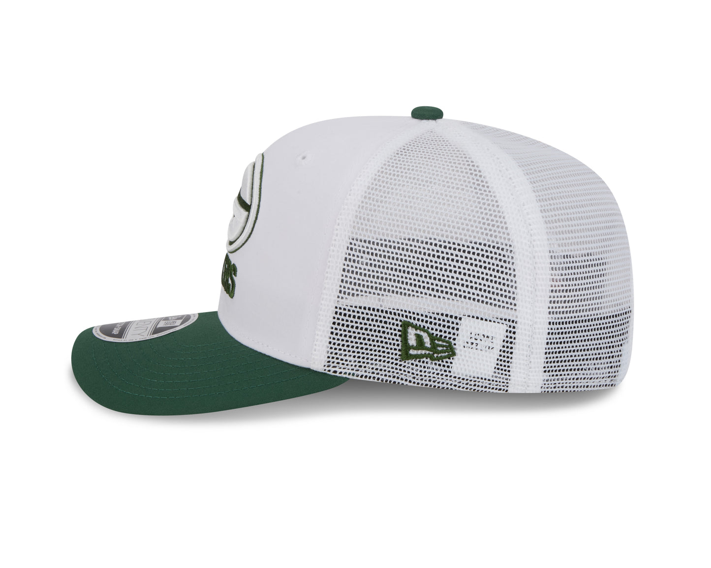 Men's Green Bay Packers New Era White/Green 2024 NFL Training Camp 9SEVENTY Trucker Hat