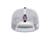 Men's Las Vegas Raiders New Era White/Black 2024 NFL Training Camp 9SEVENTY Trucker Hat - Pro Jersey Sports