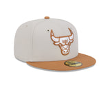 Chicago Bulls 2 Tone Stone/Bronze 59FIFTY Fitted Hat - Pro Jersey Sports