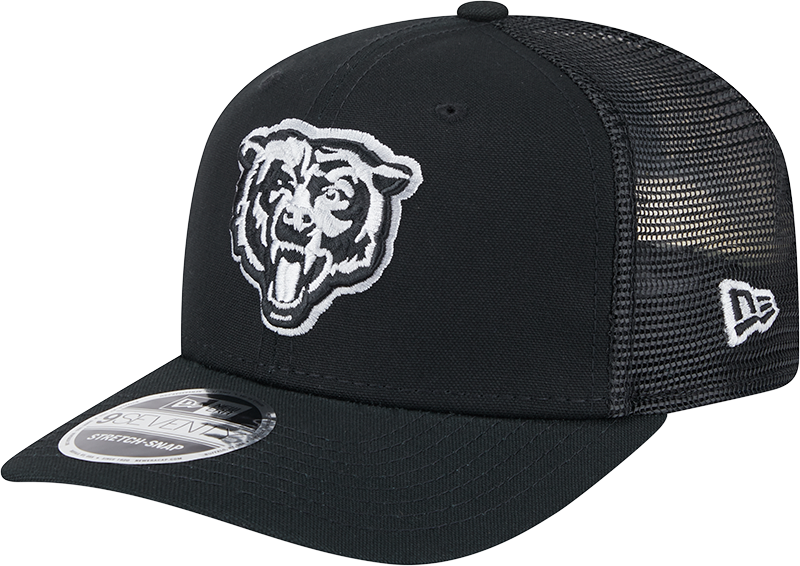 Chicago Bears New Era Black/White Trucker Primary 9SEVENTY Trucker Hat - Pro Jersey Sports