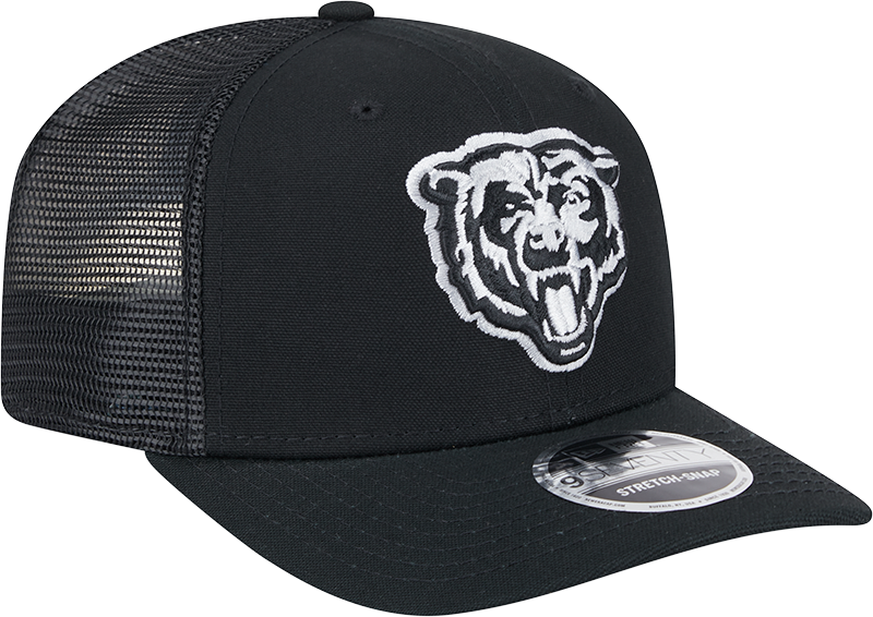 Chicago Bears New Era Black/White Trucker Primary 9SEVENTY Trucker Hat - Pro Jersey Sports