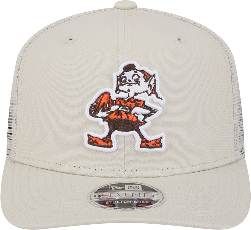 Cleveland Browns New Era Brownie Stone 9SEVENTY Trucker Adjustable Hat - Pro Jersey Sports