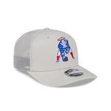 Men's New Era Stone New England Patriots Canvas Trucker 9SEVENTY Stretch-Snap Hat - Pro Jersey Sports