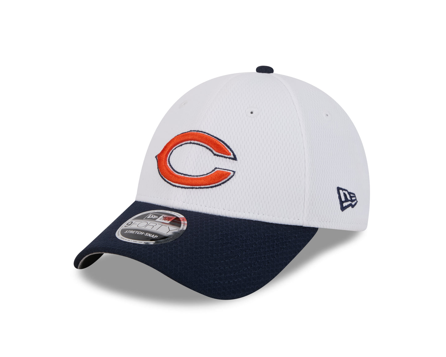 Chicago Bears New Era White/Navy 2 Tone Dash Secondary 9FORTY Adjustable Hat