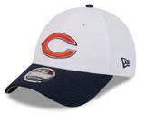 Chicago Bears New Era White/Navy 2 Tone Dash Secondary 9FORTY Adjustable Hat - Pro Jersey Sports
