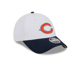Chicago Bears New Era White/Navy 2 Tone Dash Secondary 9FORTY Adjustable Hat - Pro Jersey Sports