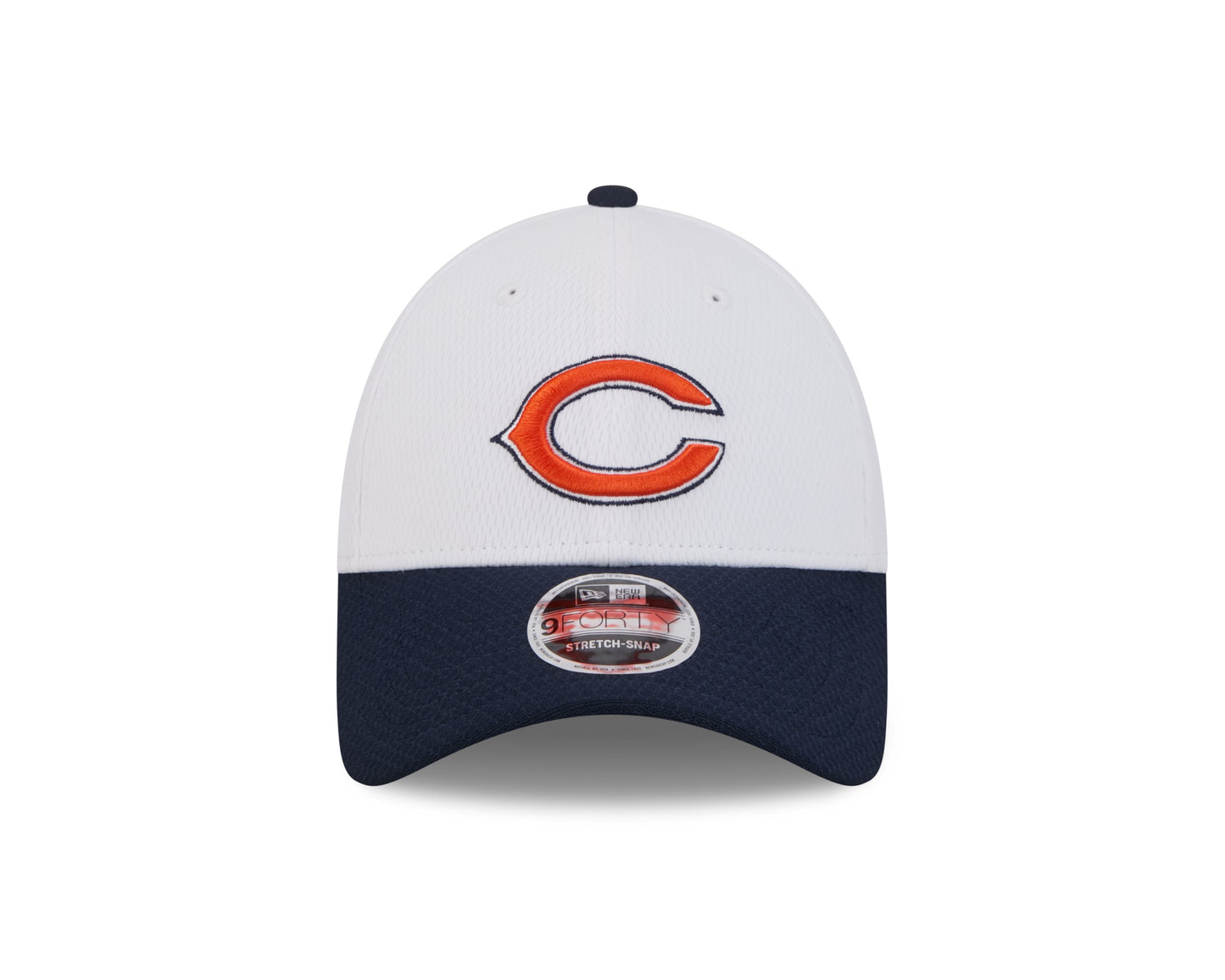 Chicago Bears New Era White/Navy 2 Tone Dash Secondary 9FORTY Adjustable Hat