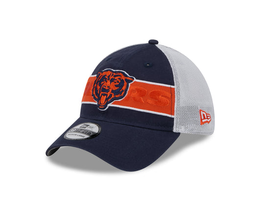 Chicago Bears New Era Team Banded Navy 39THIRTY Mesh Flex Hat