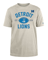 Men's Detroit Lions Stone Historic New Era Tee - Pro Jersey Sports