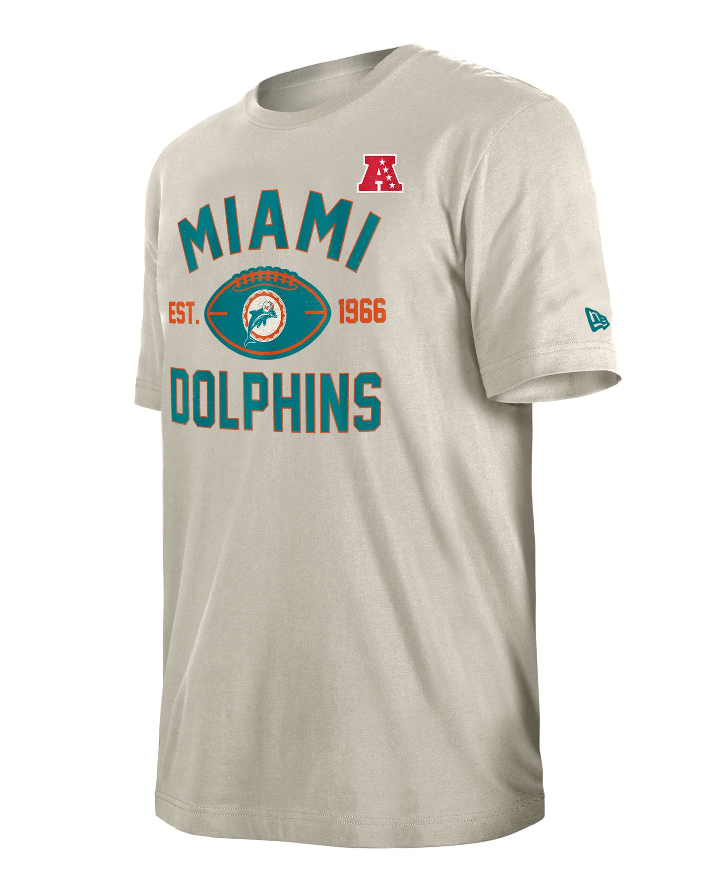 Men's Miami Dolphins Stone 2024 Historic New Era Tee