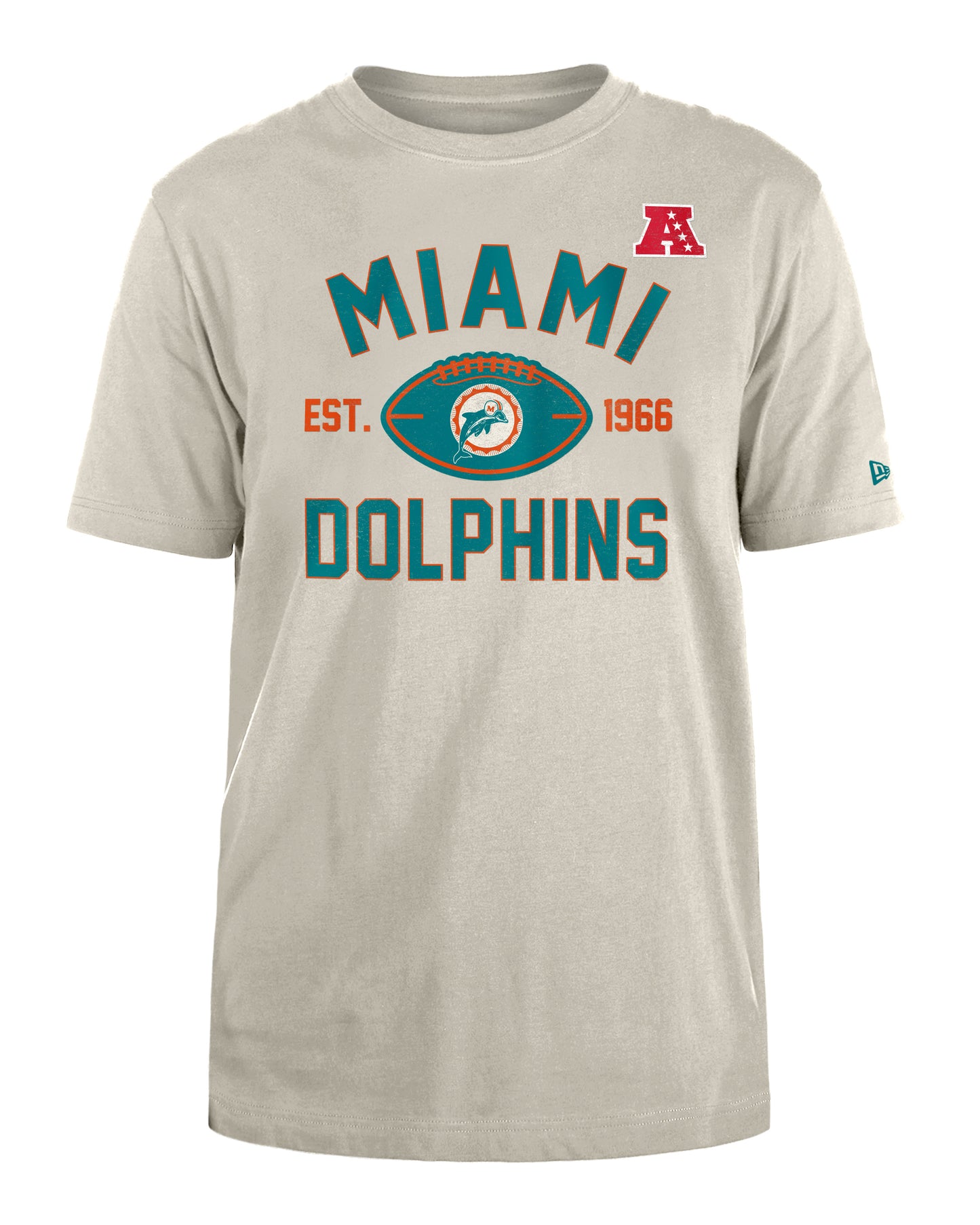 Men's Miami Dolphins Stone 2024 Historic New Era Tee