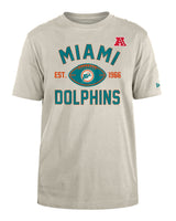 Men's Miami Dolphins Stone 2024 Historic New Era Tee - Pro Jersey Sports