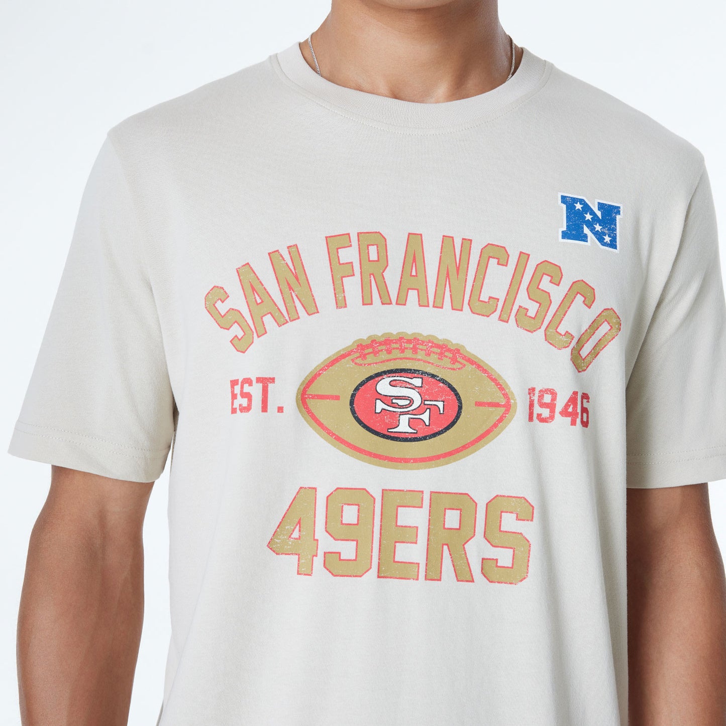 Men's San Francisco 49ers Stone 2024 Historic New Era Tee