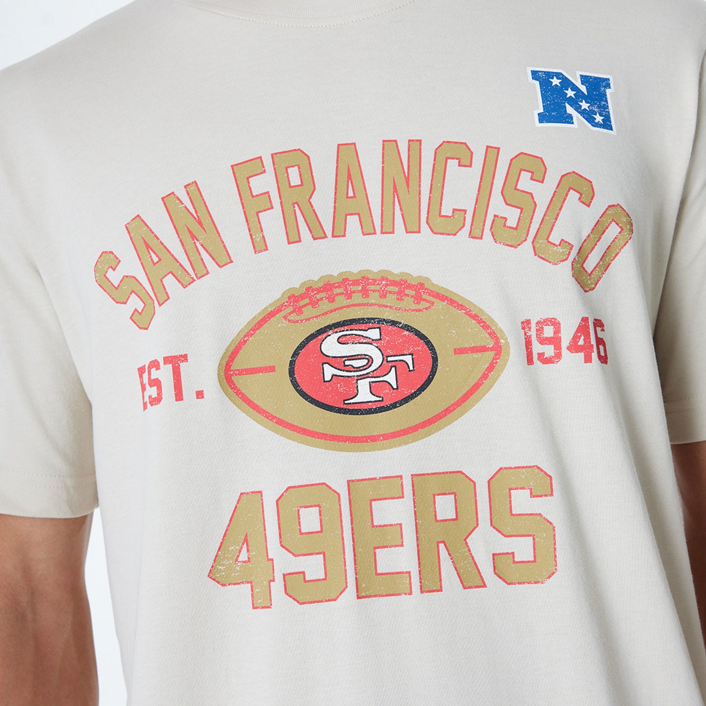 Men's San Francisco 49ers Stone 2024 Historic New Era Tee