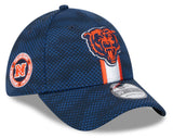 Men's Chicago Bears New Era 2024 Sideline Navy Primary Logo 39THIRTY Flex Hat - Pro Jersey Sports