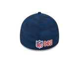 Men's Chicago Bears New Era 2024 Sideline Navy Primary Logo 39THIRTY Flex Hat - Pro Jersey Sports