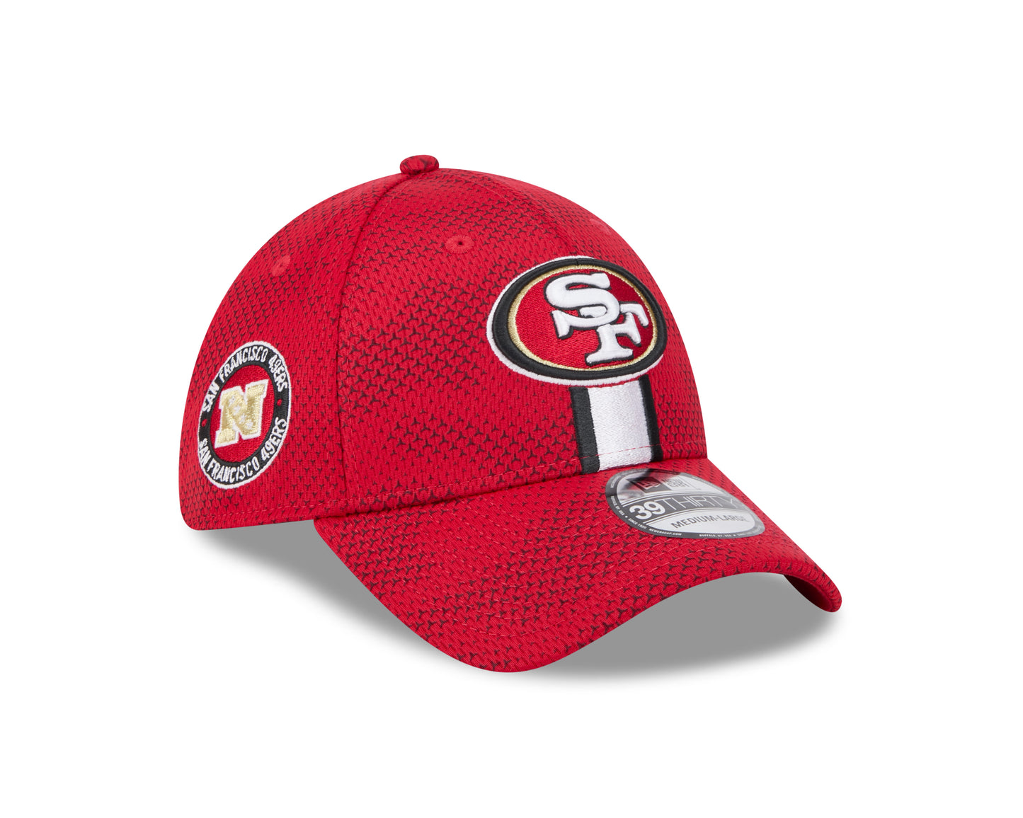 Men's San Francisco 49ers New Era 2024 Sideline Scarlet 39THIRTY Flex Hat