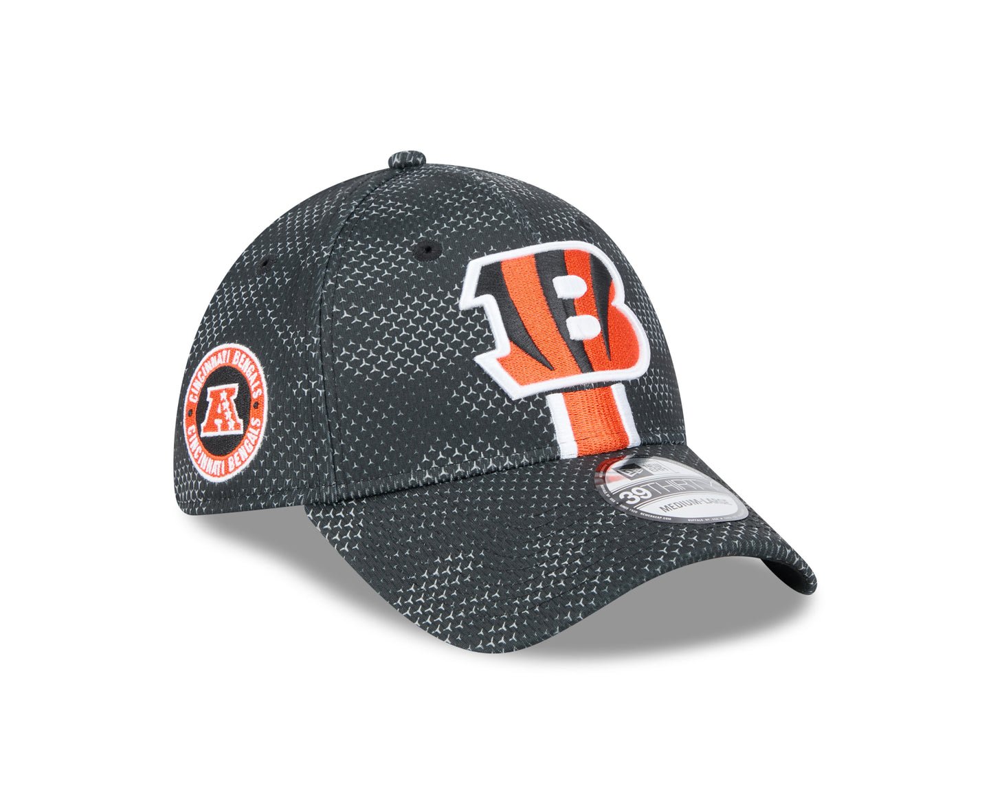 Men's Cincinnati Bengals New Era 2024 Sideline Black 39THIRTY Flex Hat