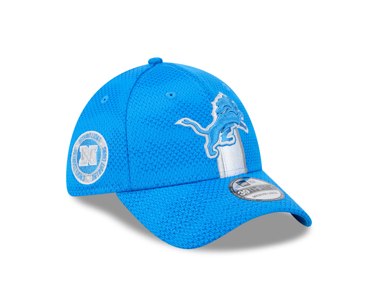 Men's Detroit Lions New Era 2024 Sideline Blue 39THIRTY Flex Hat