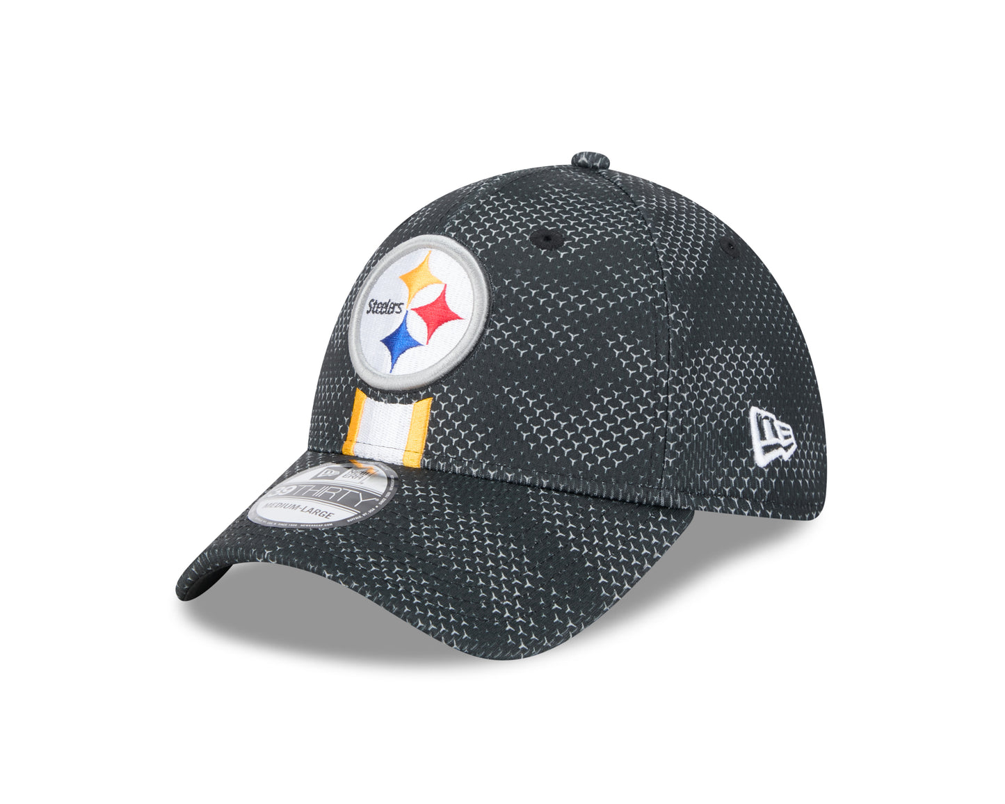 Men's Pittsburgh Steelers New Era 2024 Sideline Black 39THIRTY Flex Hat