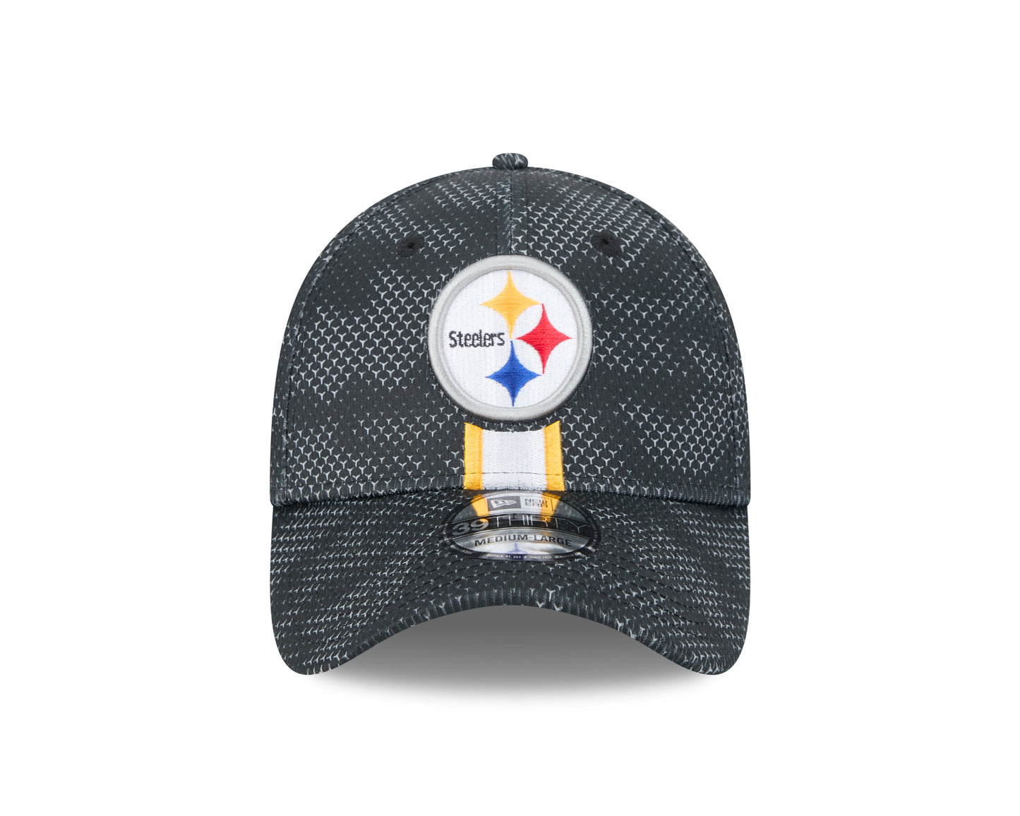 Men's Pittsburgh Steelers New Era 2024 Sideline Black 39THIRTY Flex Hat