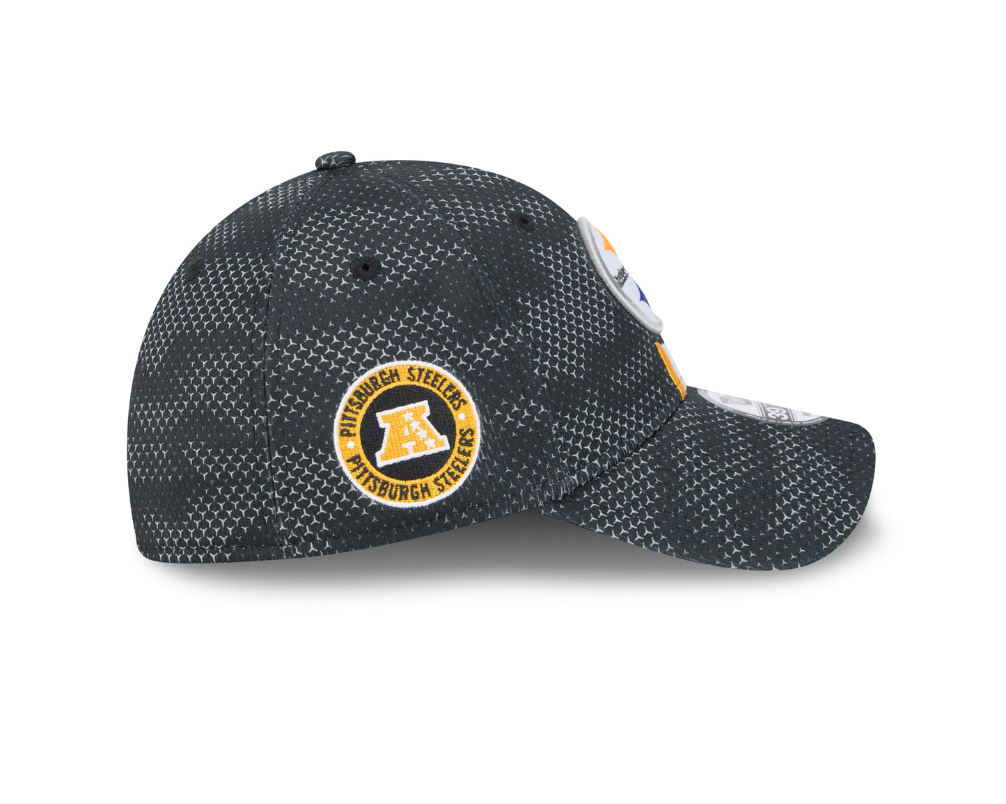 Men's Pittsburgh Steelers New Era 2024 Sideline Black 39THIRTY Flex Hat