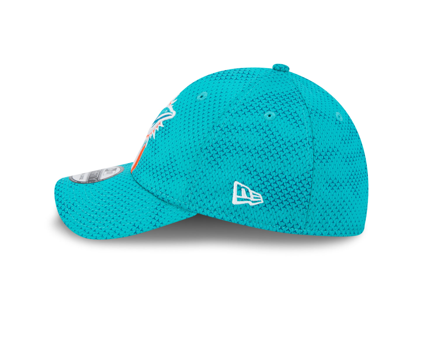 Men's Miami Dolphins New Era 2024 Sideline Aqua 39THIRTY Flex Hat