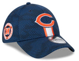 Men's Chicago Bears New Era 2024 Sideline Navy Secondary Logo 39THIRTY Flex Hat - Pro Jersey Sports